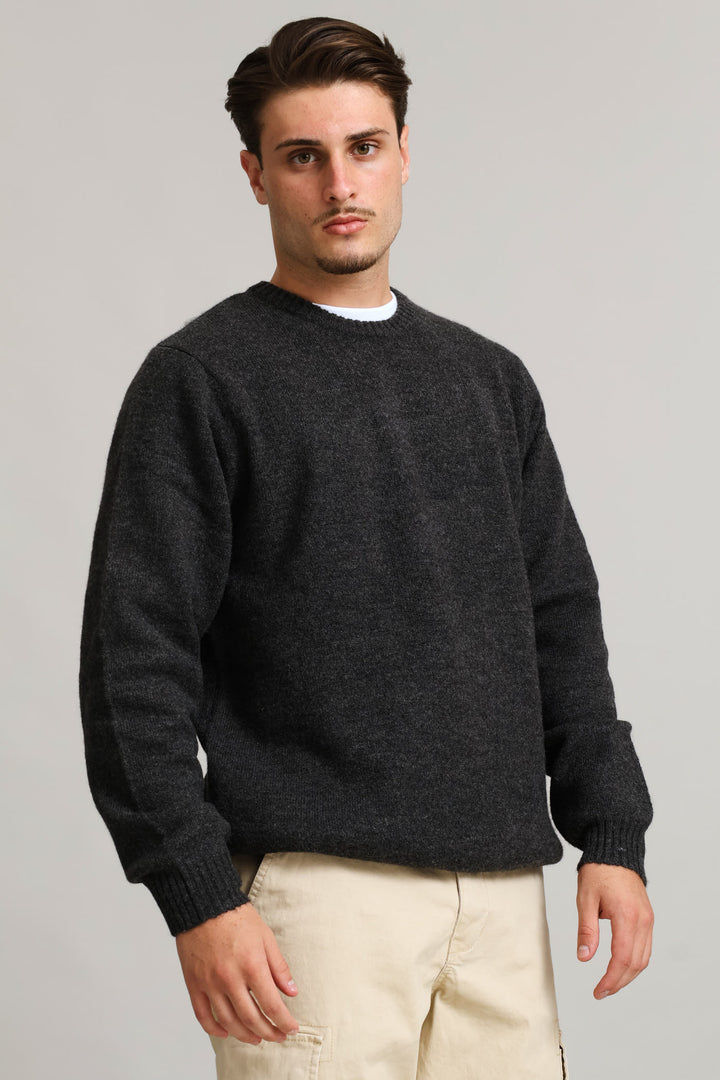Plain Crew Knitwear - Charcoal Melange