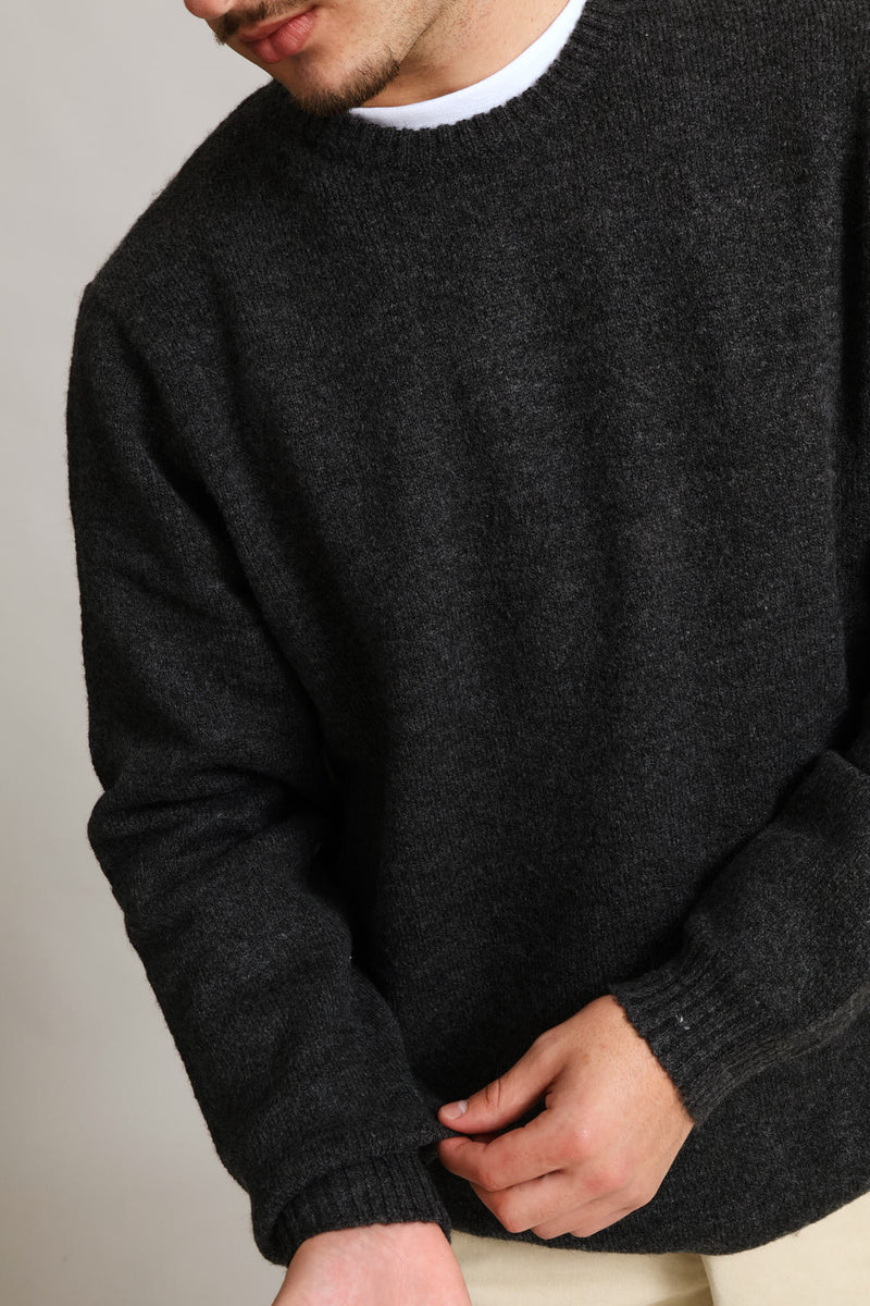 Plain Crew Knitwear - Charcoal Melange
