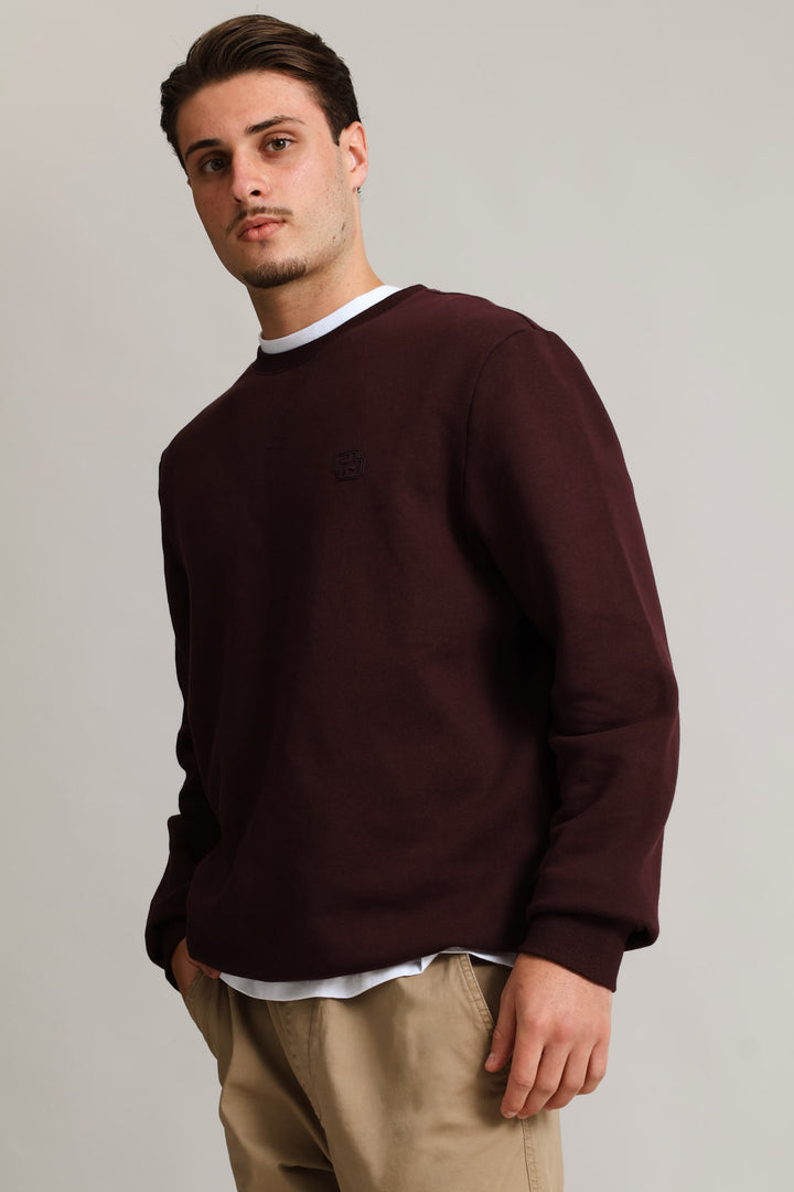 Sweat Crew Top - Burgundy