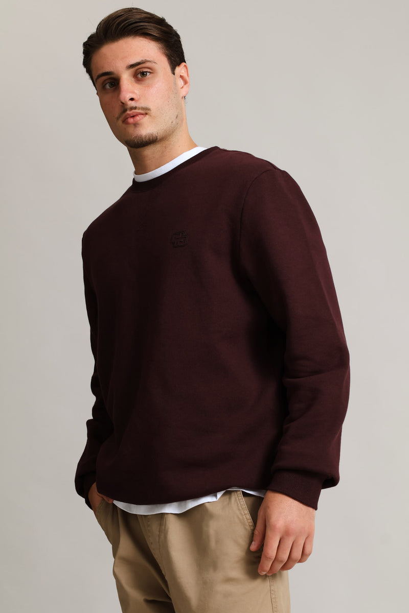 Sweat Crew Top - Burgundy