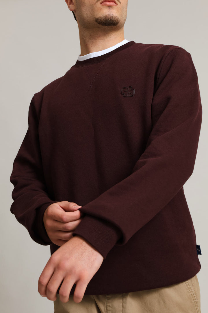 Sweat Crew Top - Burgundy