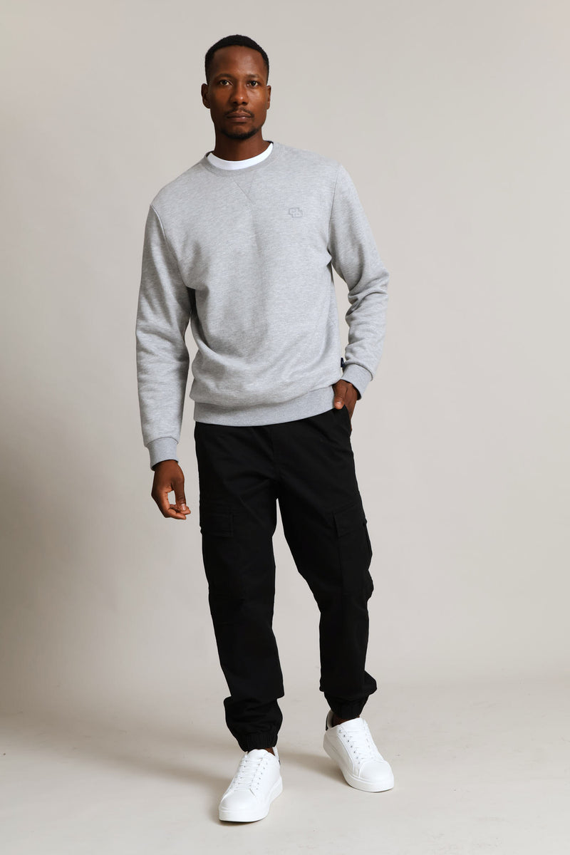 Sweat Crew Top - Grey Melange