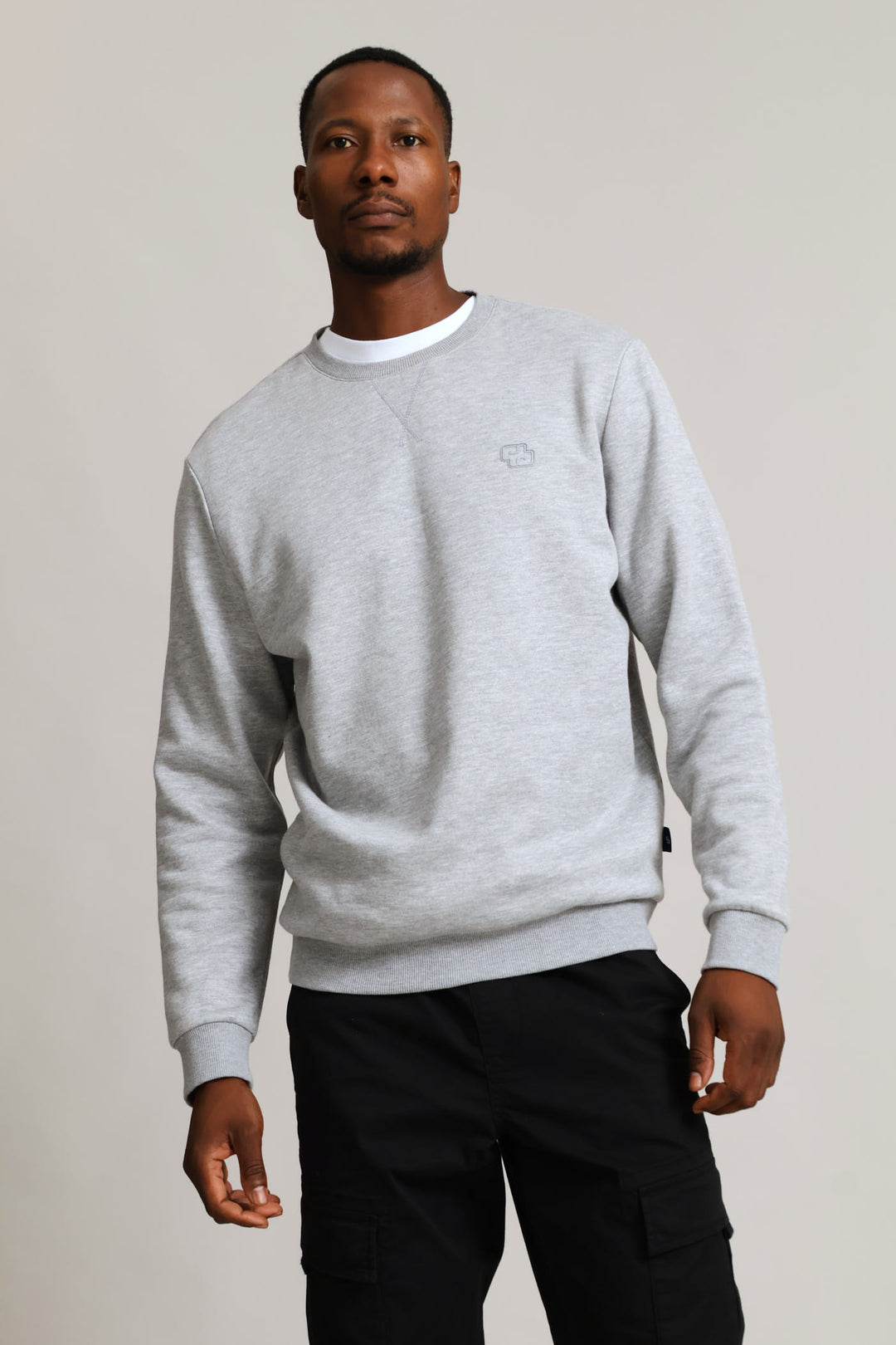 Sweat Crew Top - Grey Melange