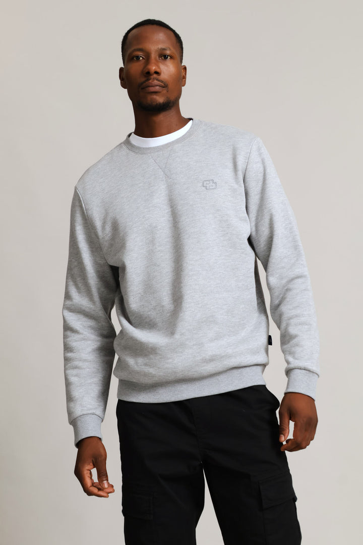 Sweat Crew Top - Grey Melange