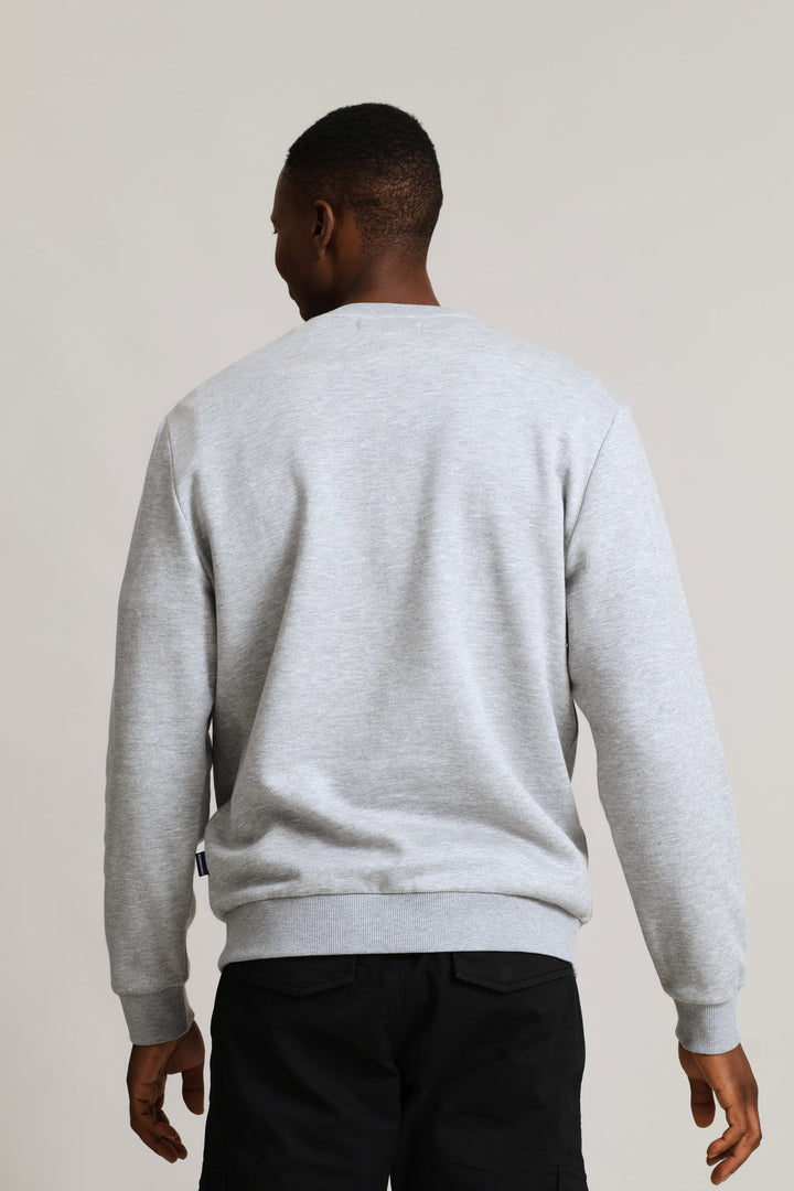 Sweat Crew Top - Grey Melange