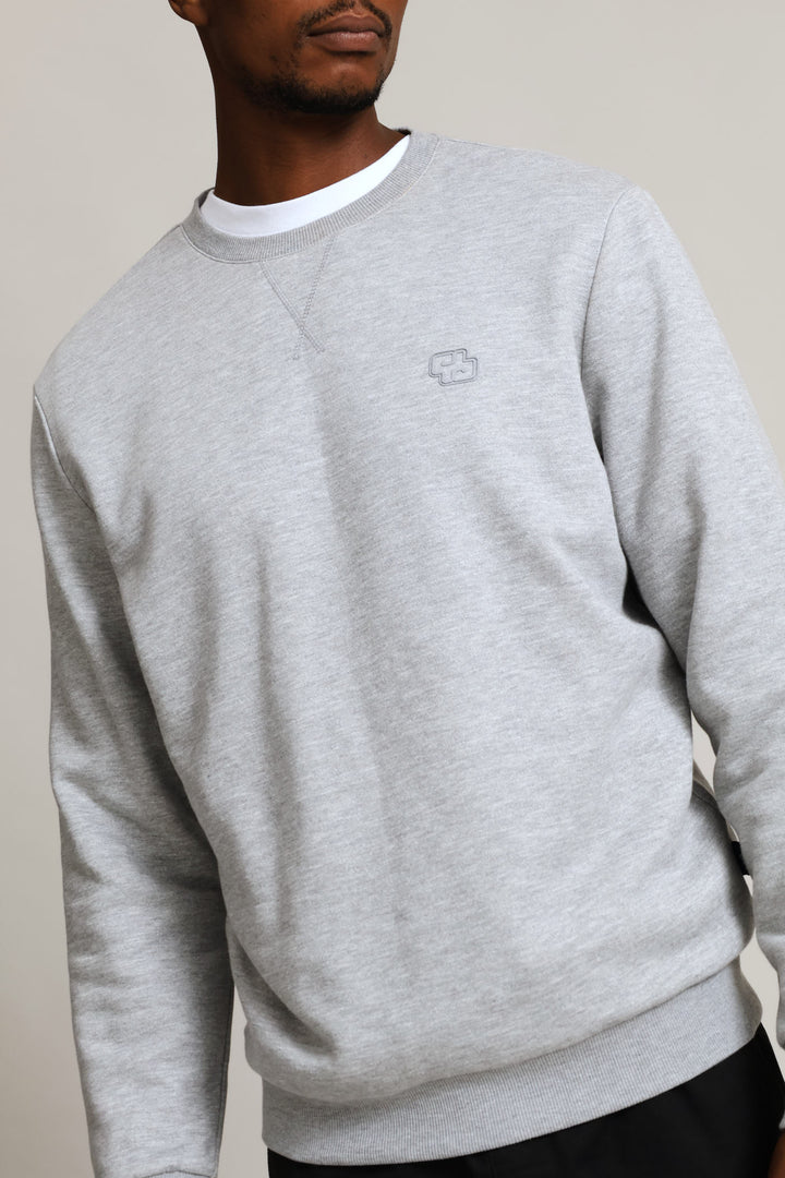 Sweat Crew Top - Grey Melange