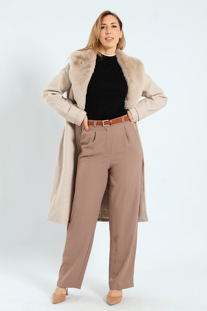 Turtleneck Tipped Pullover - Black/Cream