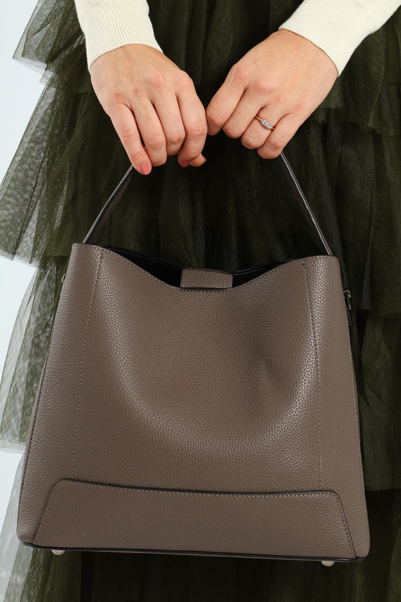 Madison Bucket Bag - Grey