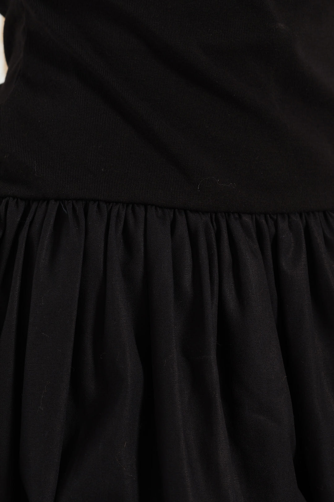 Strapless Bubble Hem Dress - Black