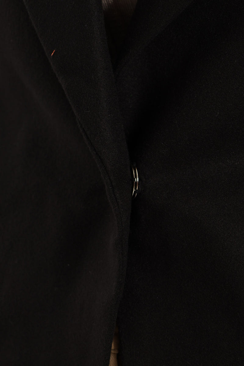 Charlotte Metal Trim Collar Coat - Black