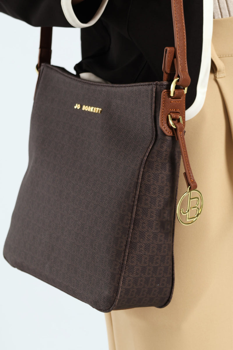 Miranda Ladies Plain Messanger Bag - Brown