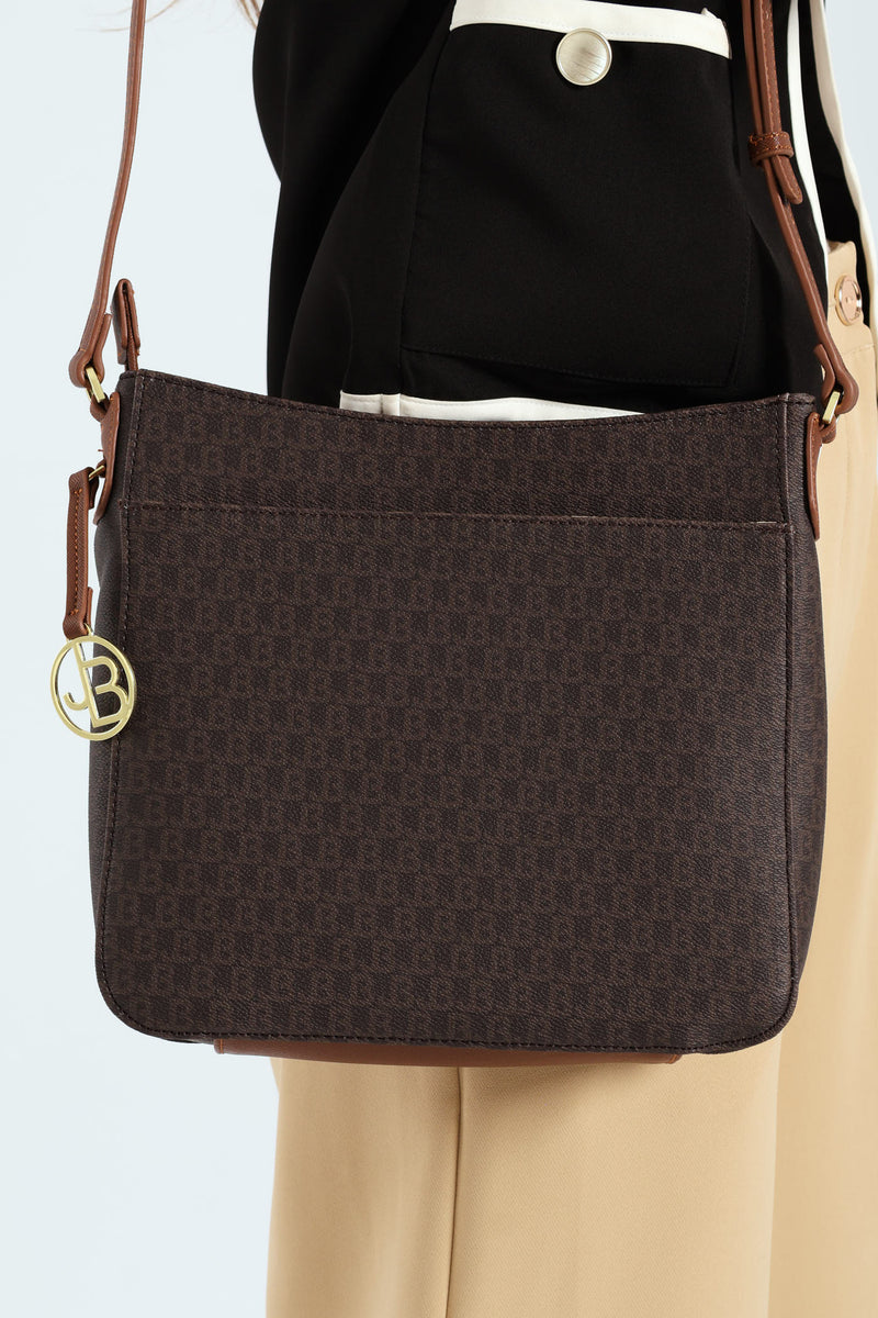 Miranda Ladies Plain Messanger Bag - Brown