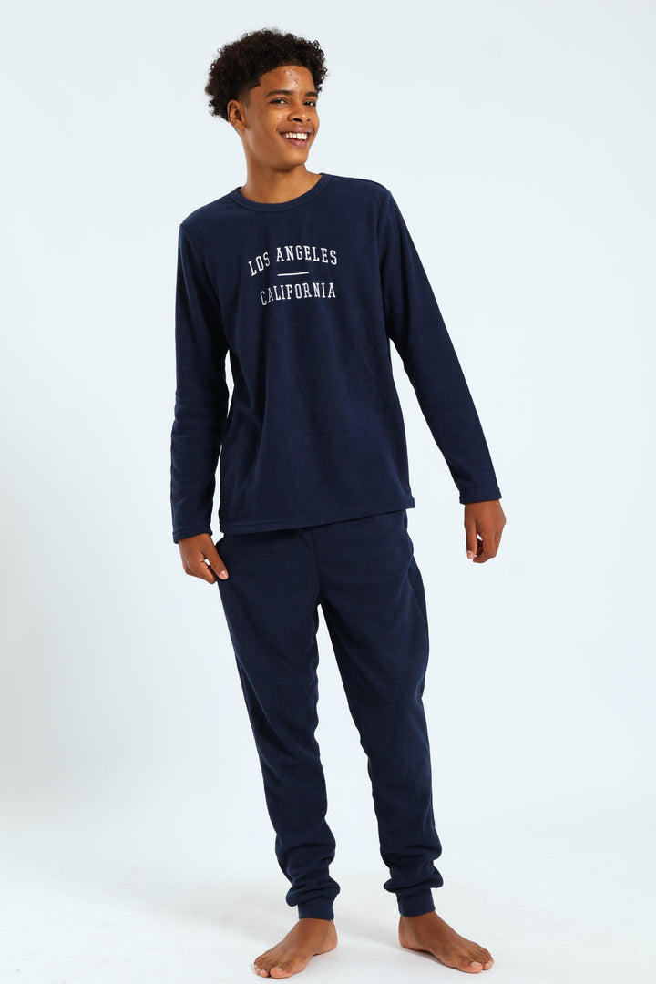 Boys Los Angeles Applique Sleep Top - Navy