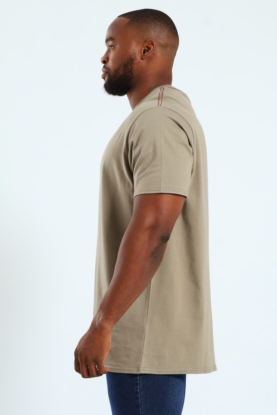 AG Seal Red Stitch Tee - Taupe