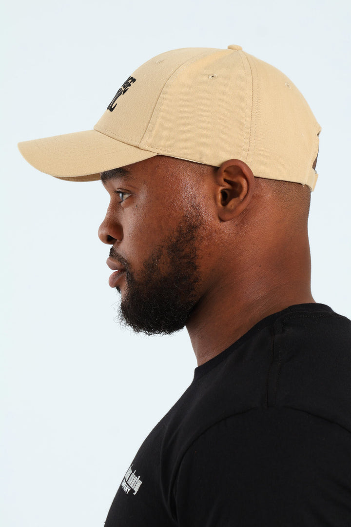 Washed Embroidery Cap - Mustard