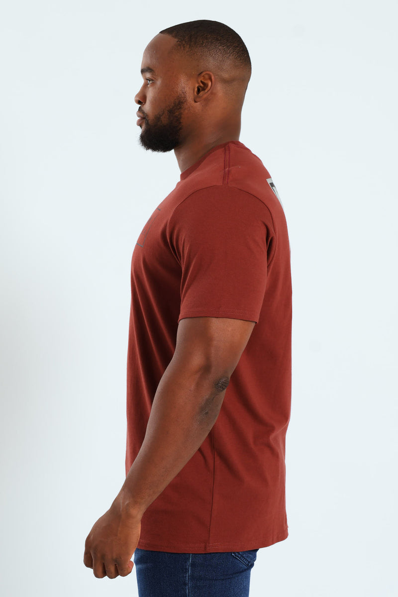 VA All The Way Red Stitch Tee - Brick