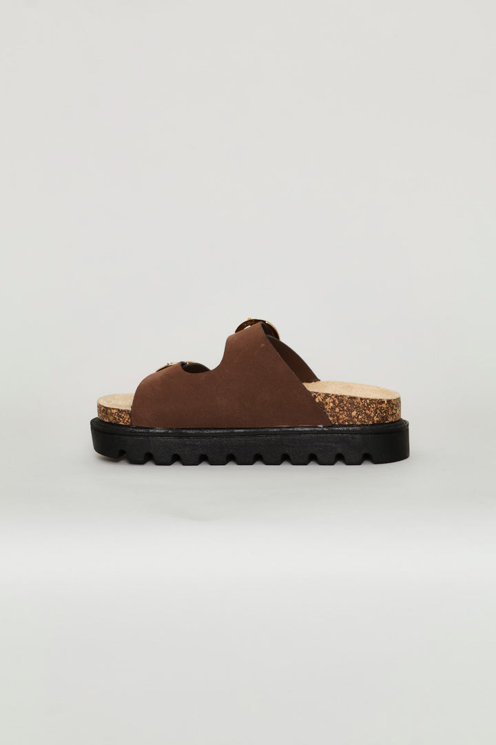 Girls Chunky Health Sandal - Brown