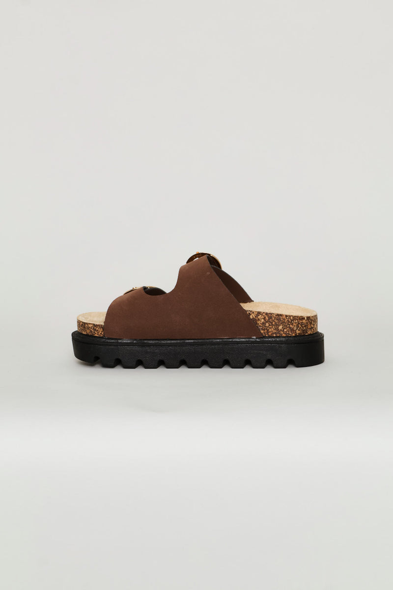 Girls Chunky Health Sandal - Brown