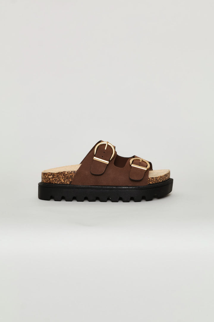 Girls Chunky Health Sandal - Brown