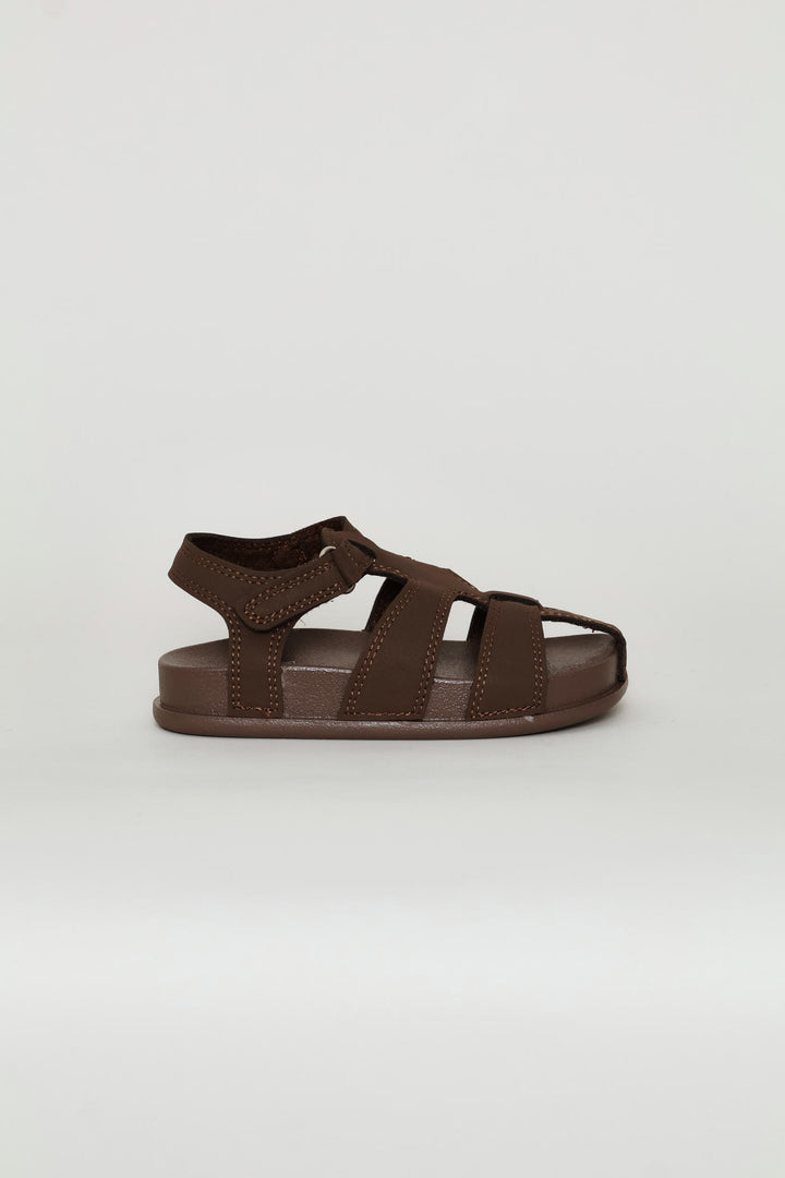 Pre-Boys Closed Toe Comfort Sandal - Brown