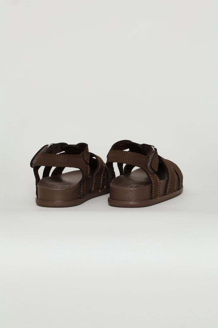 Pre-Boys Closed Toe Comfort Sandal - Brown