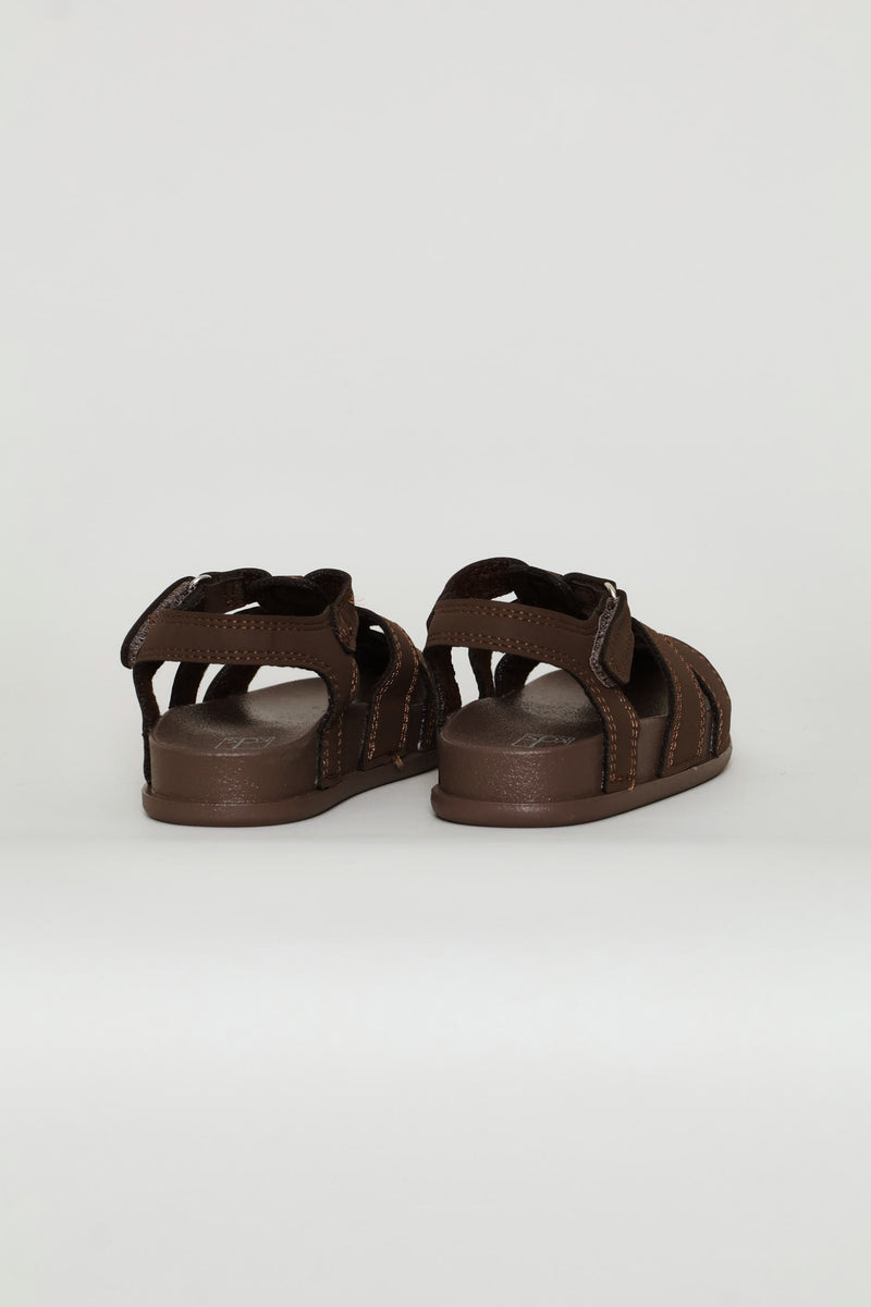 Pre-Boys Closed Toe Comfort Sandal - Brown