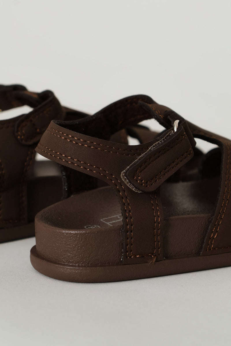 Pre-Boys Closed Toe Comfort Sandal - Brown