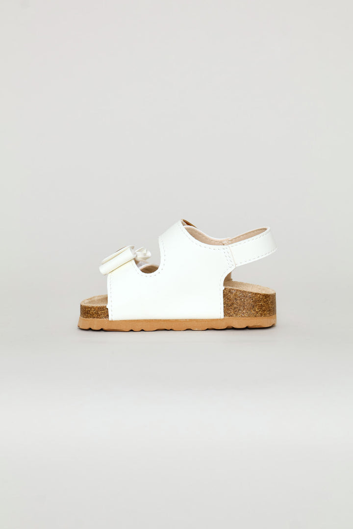 Baby Girls Bow Health Sandal - White