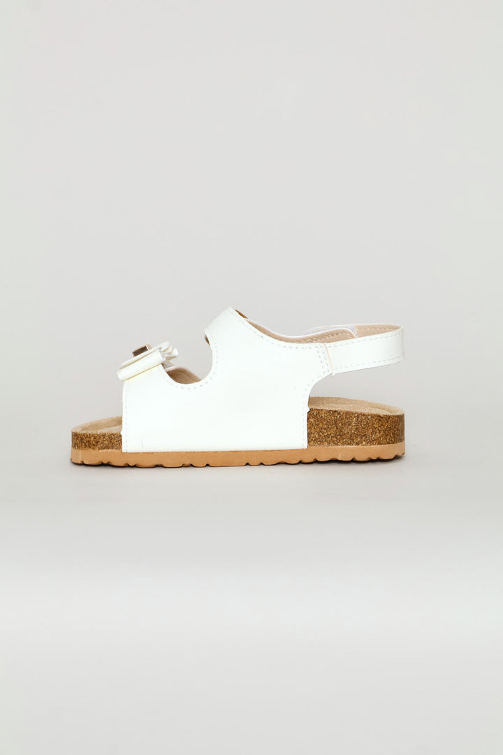 Pre-Girls Bow Health Sandal - White