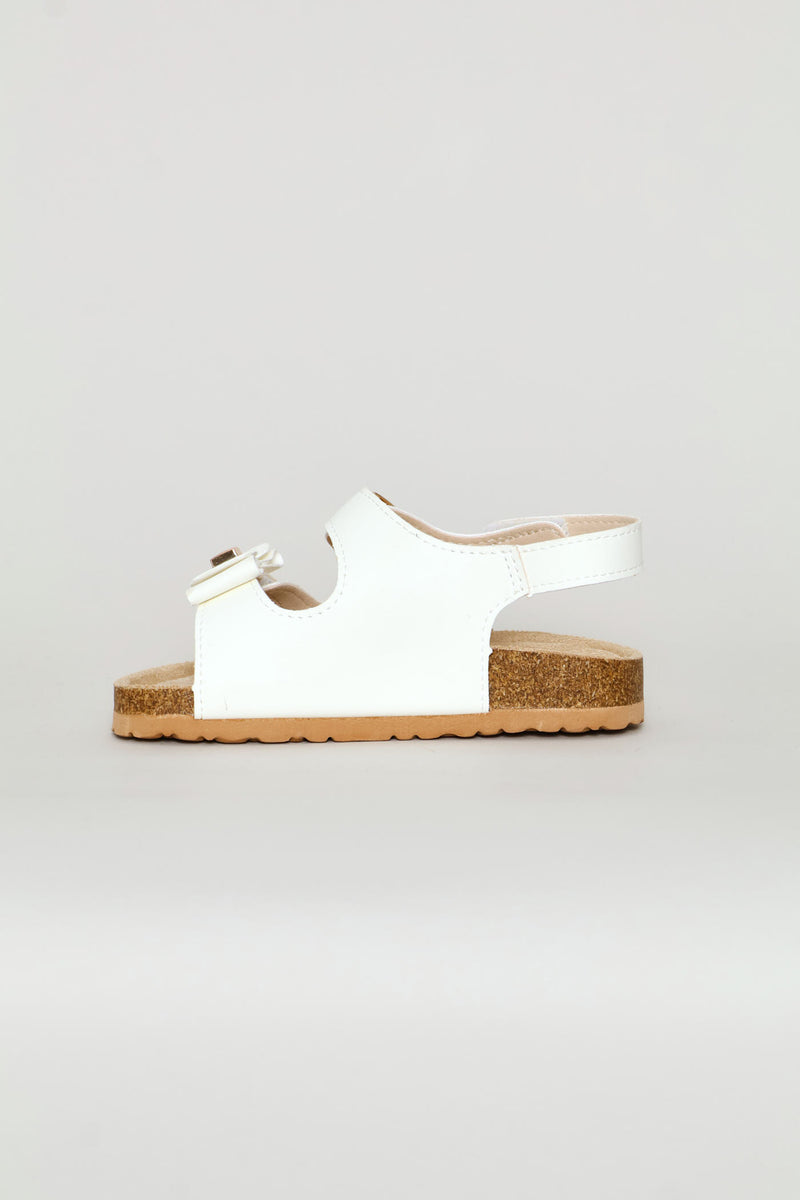 Pre-Girls Bow Health Sandal - White
