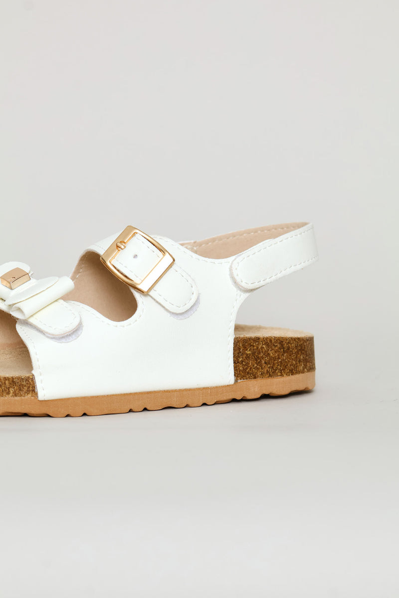 Pre-Girls Bow Health Sandal - White