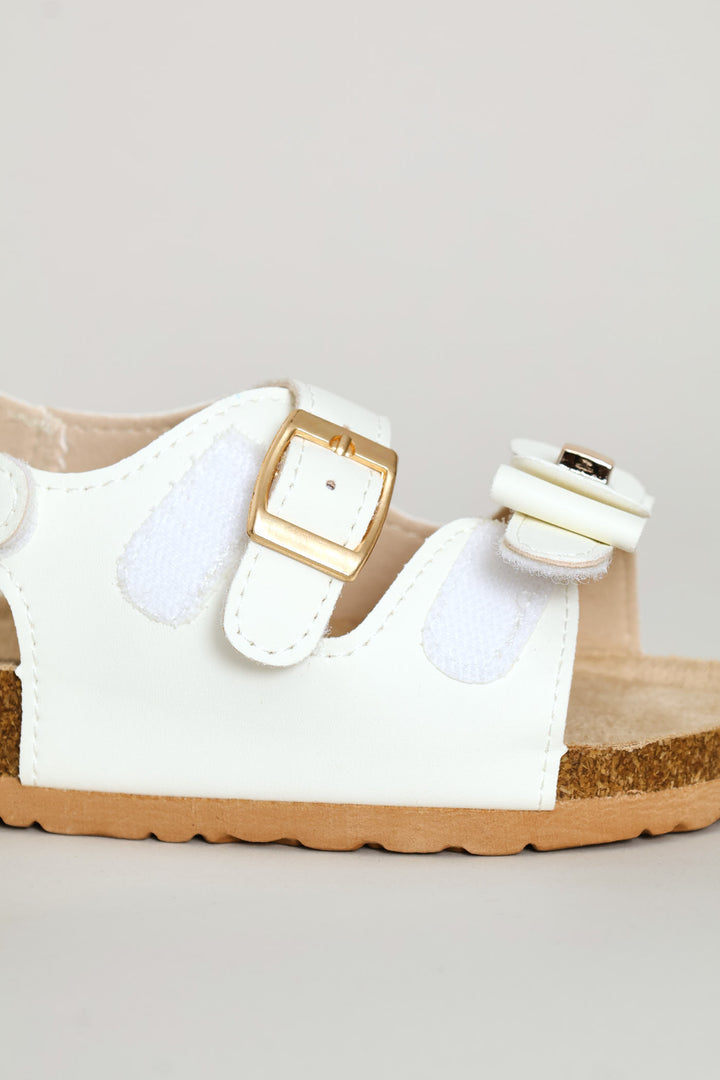 Pre-Girls Bow Health Sandal - White