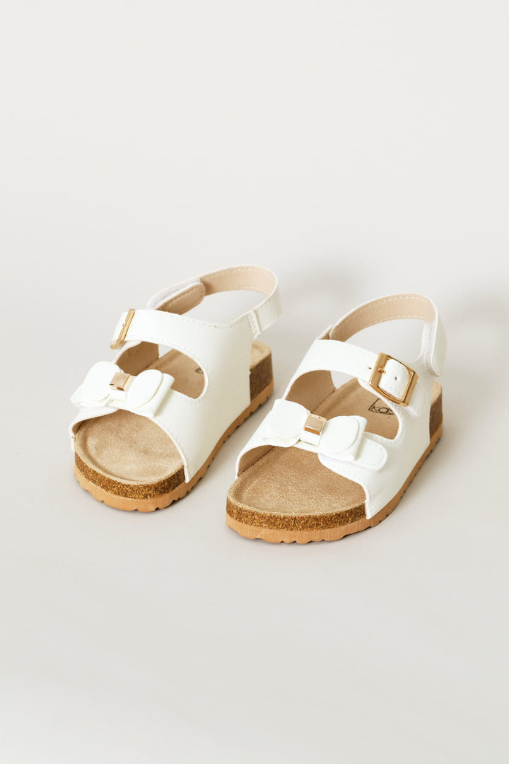 Pre-Girls Bow Health Sandal - White
