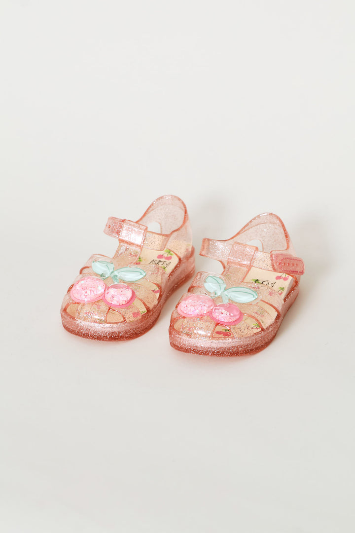 Pre-Girls Cherry Jelly Sandal - Pink