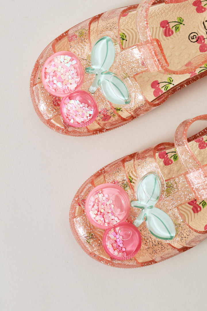 Pre-Girls Cherry Jelly Sandal - Pink