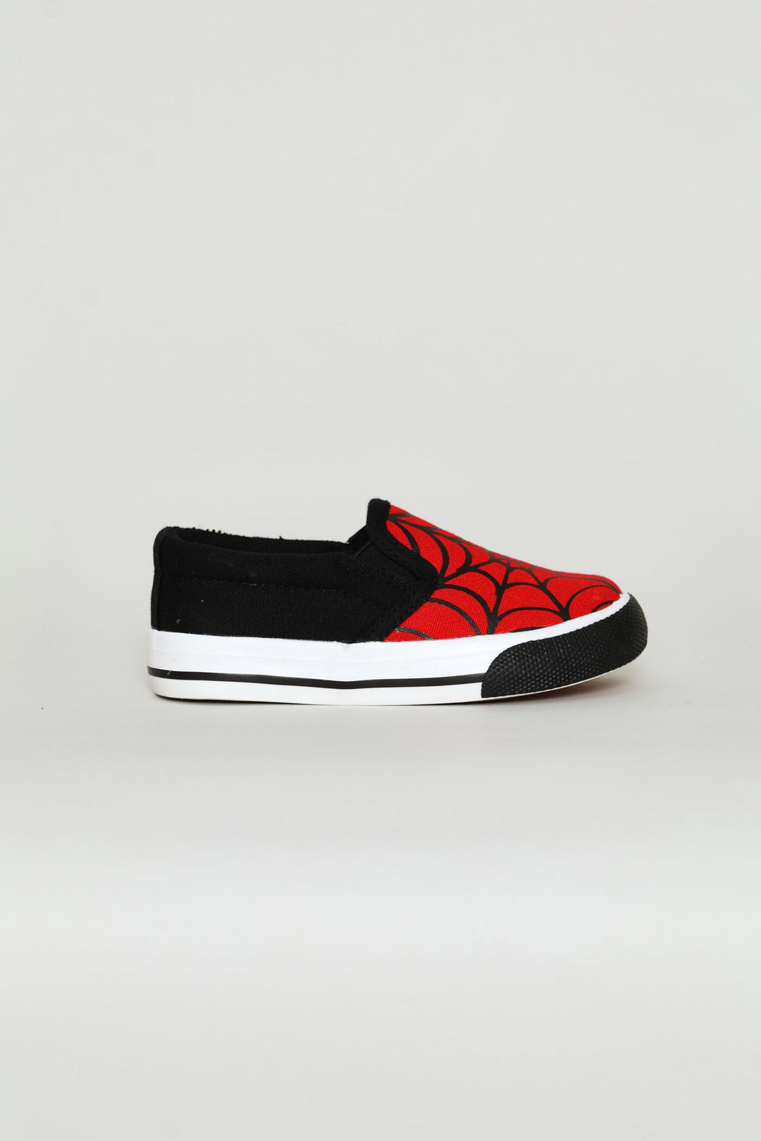 Pre-Boys Web Slip On Sneaker - Black/Red