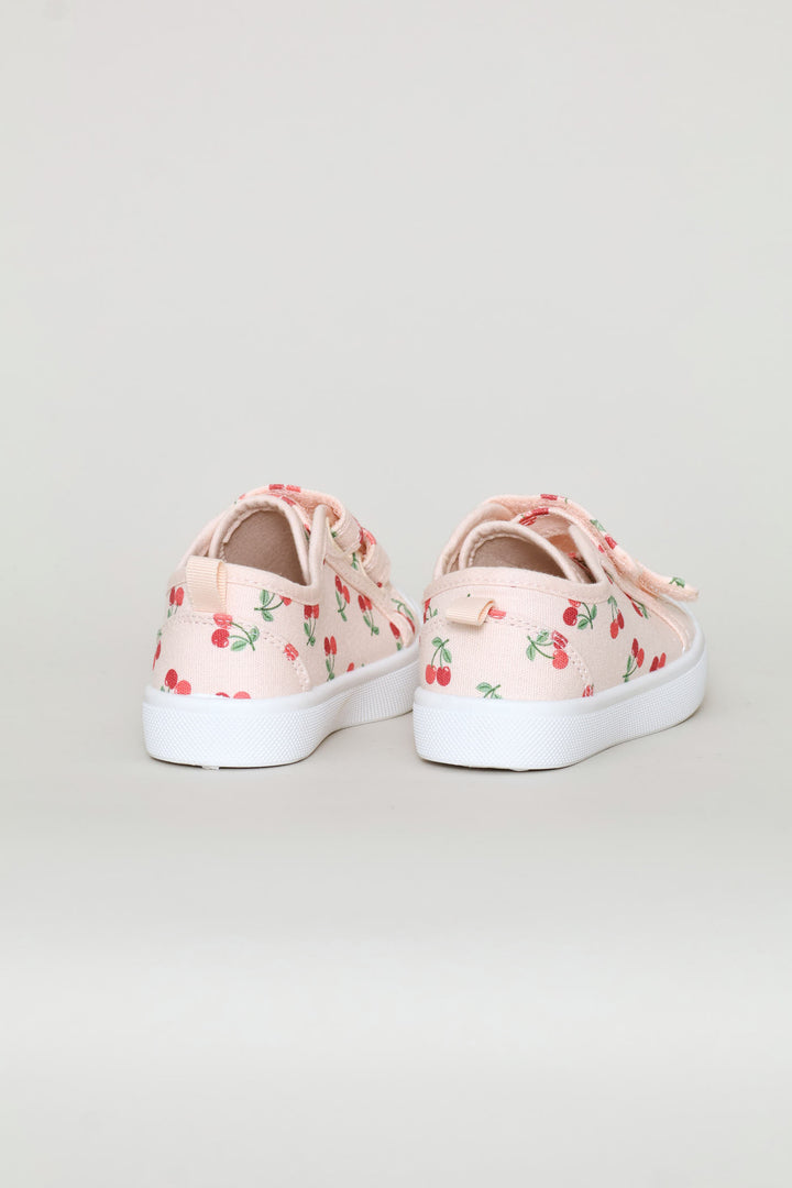 Pre-Girls Cherry Print Sneaker - Pink