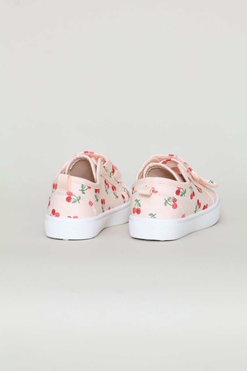 Pre-Girls Cherry Print Sneaker - Pink