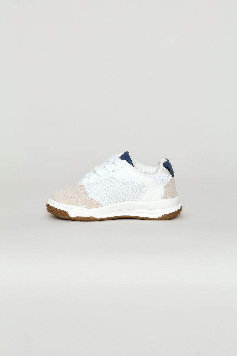 Pre-Boys Retro Sneaker - White/Grey