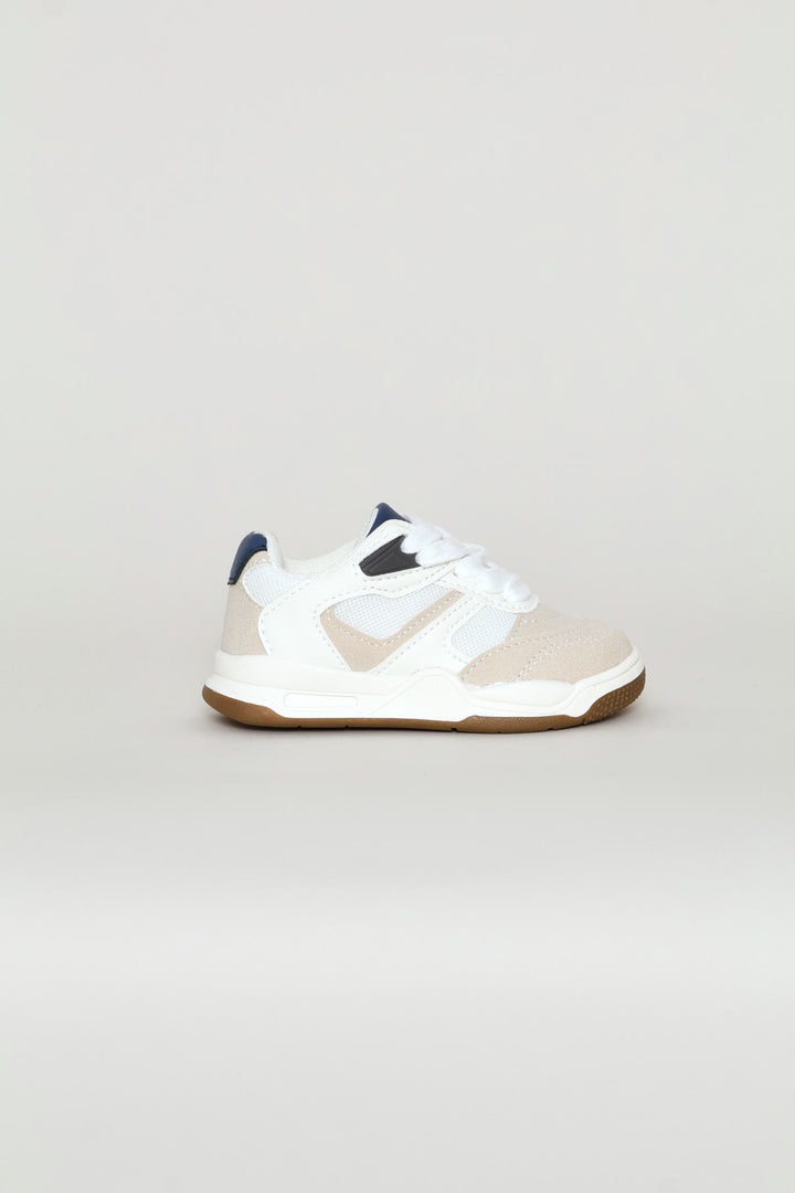 Pre-Boys Retro Sneaker - White/Grey