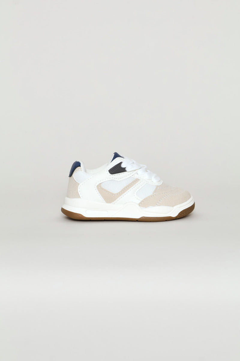 Pre-Boys Retro Sneaker - White/Grey