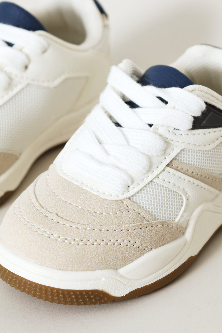 Pre-Boys Retro Sneaker - White/Grey