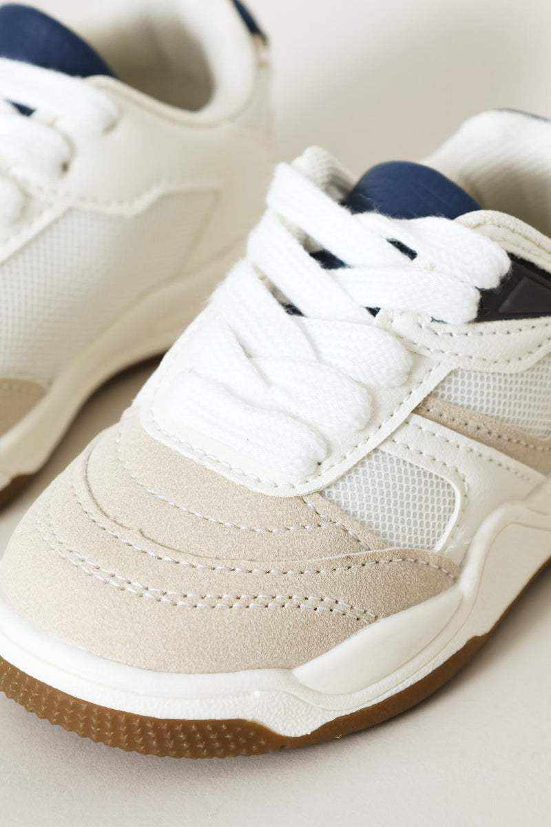 Pre-Boys Retro Sneaker - White/Grey
