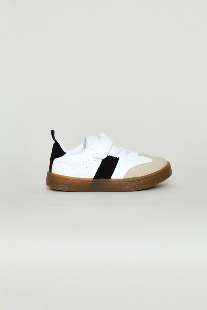 Pre-Boys Street Sneaker - White/Black