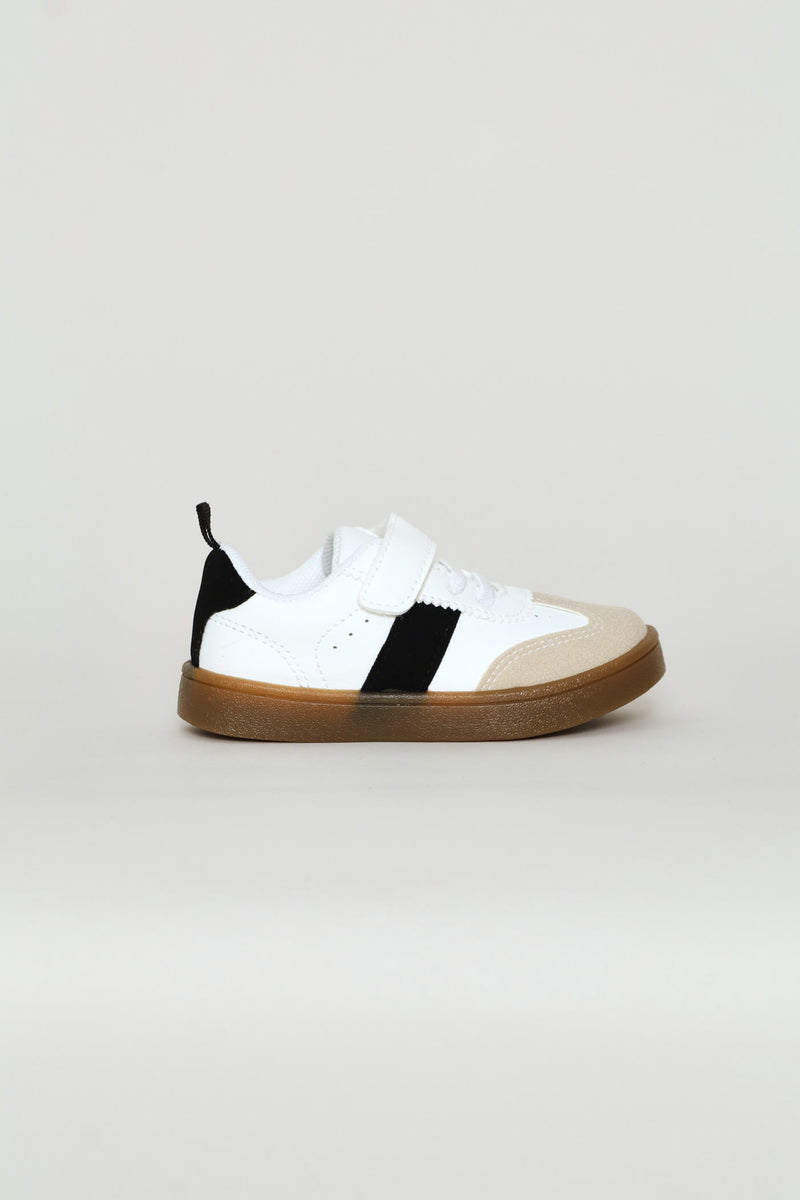 Pre-Boys Street Sneaker - White/Black