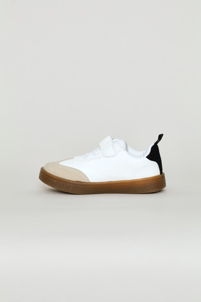 Pre-Boys Street Sneaker - White/Black