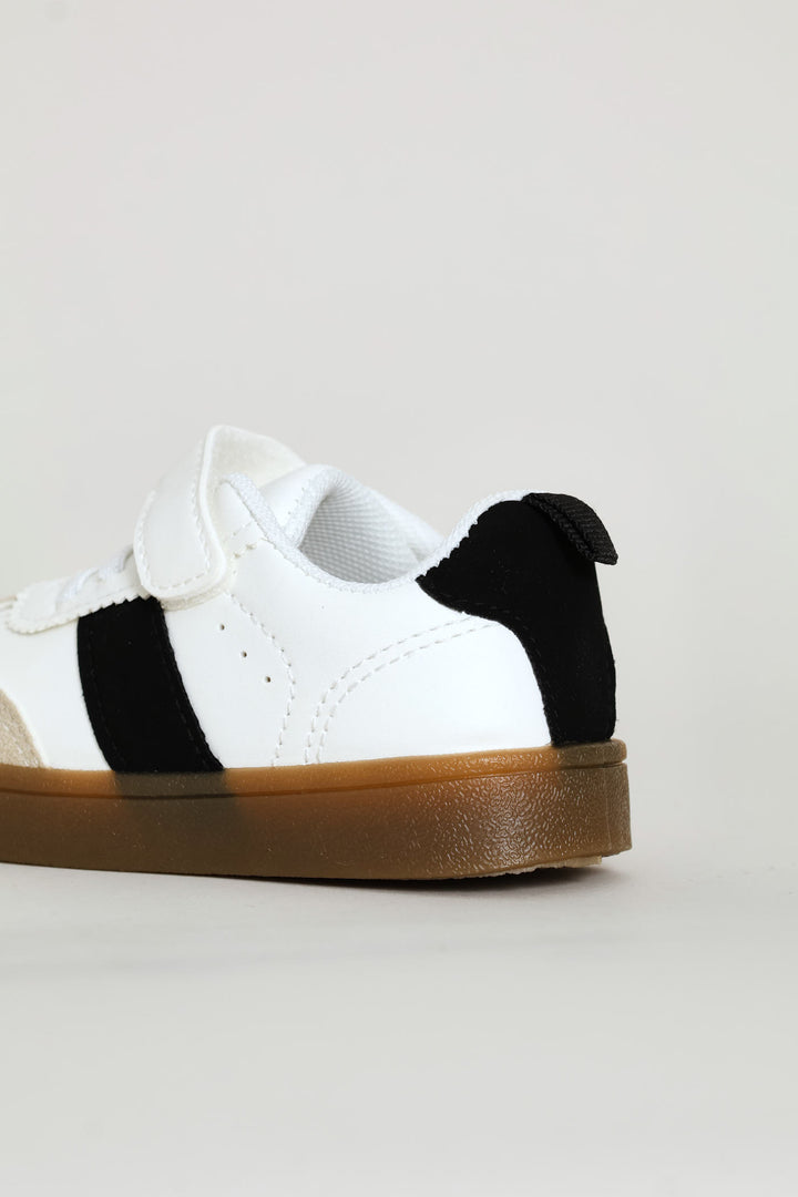 Pre-Boys Street Sneaker - White/Black