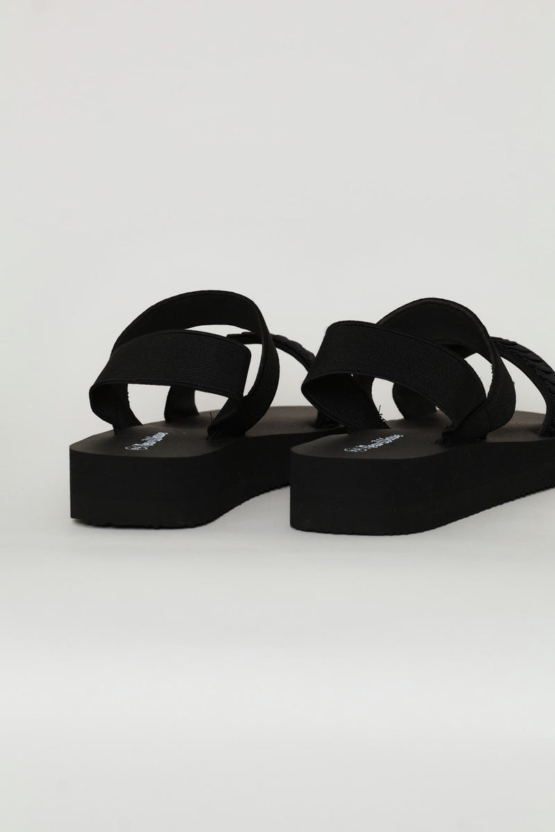 Girls Eva Wedge Sandal - Black