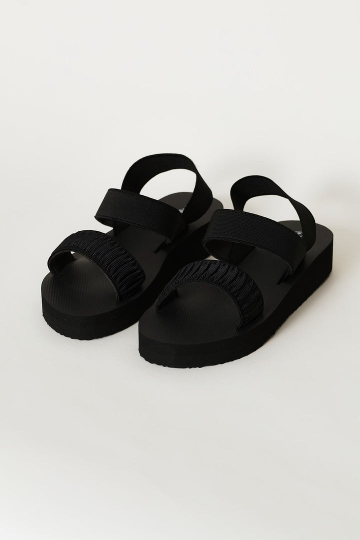 Girls Eva Wedge Sandal - Black