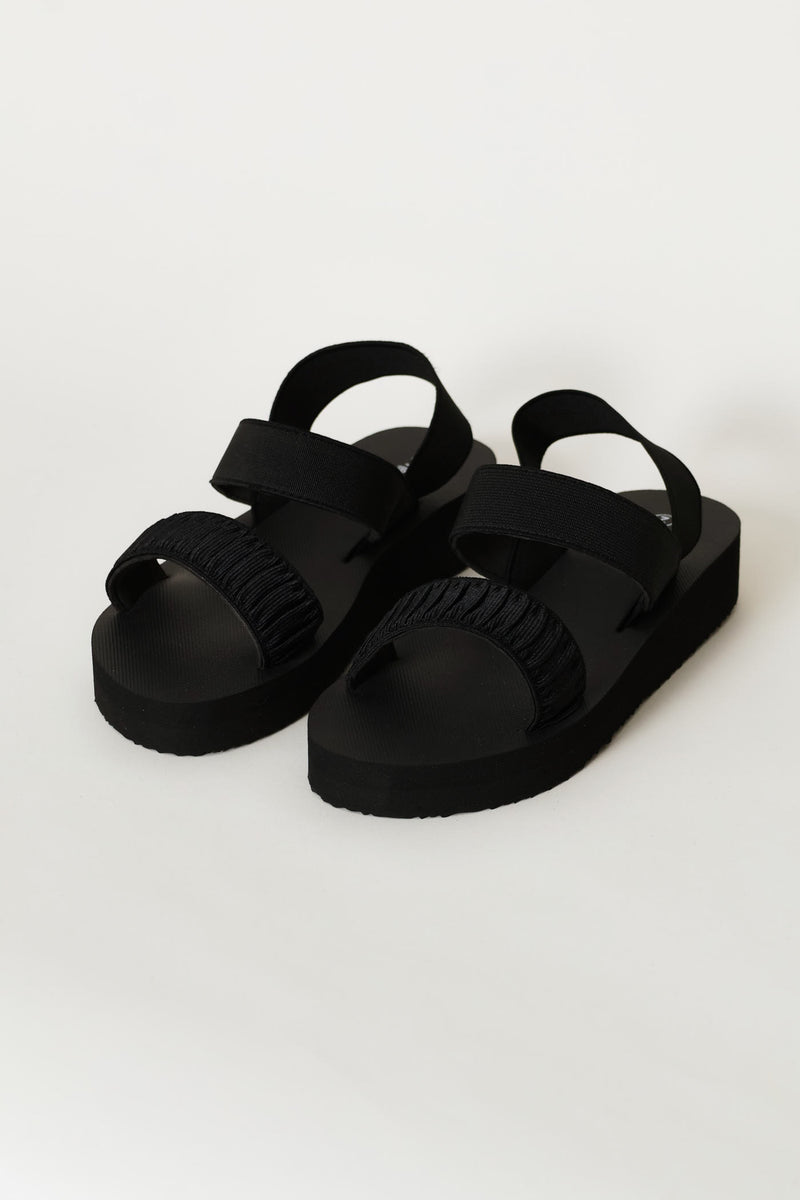 Girls Eva Wedge Sandal - Black